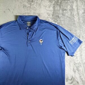 Callaway Golf Polo Shirt XL Mens Blue Chaney Memorial Tournament Opti-Dri Stripe